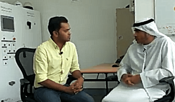 Rj Vysakh at the control room of Dubai Fountain