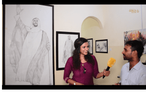 An artist who sketched the royal history of UAE